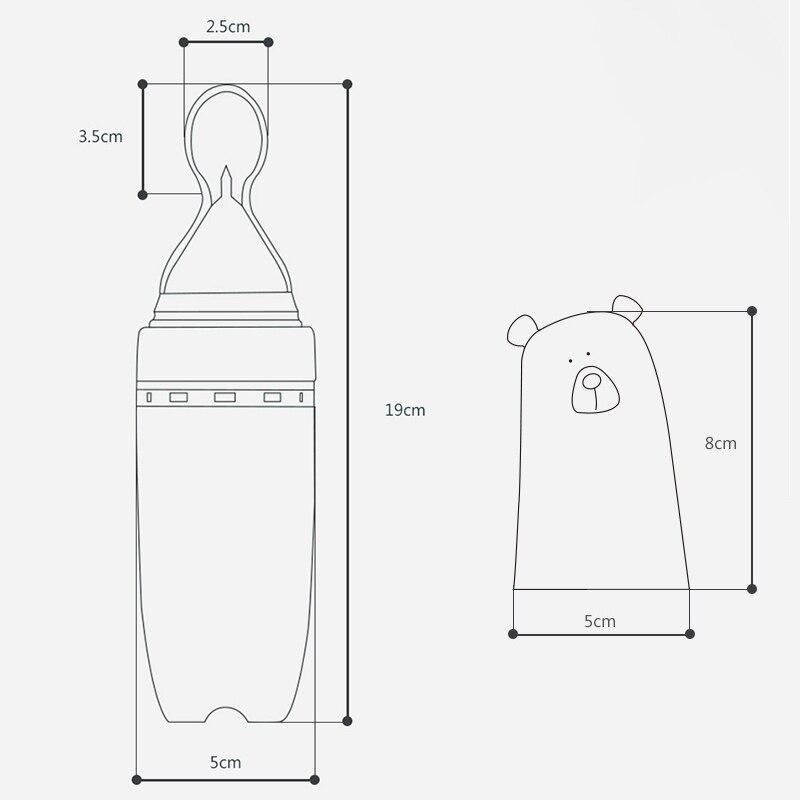 Baby Bottle with Spoon 120ml Bottle